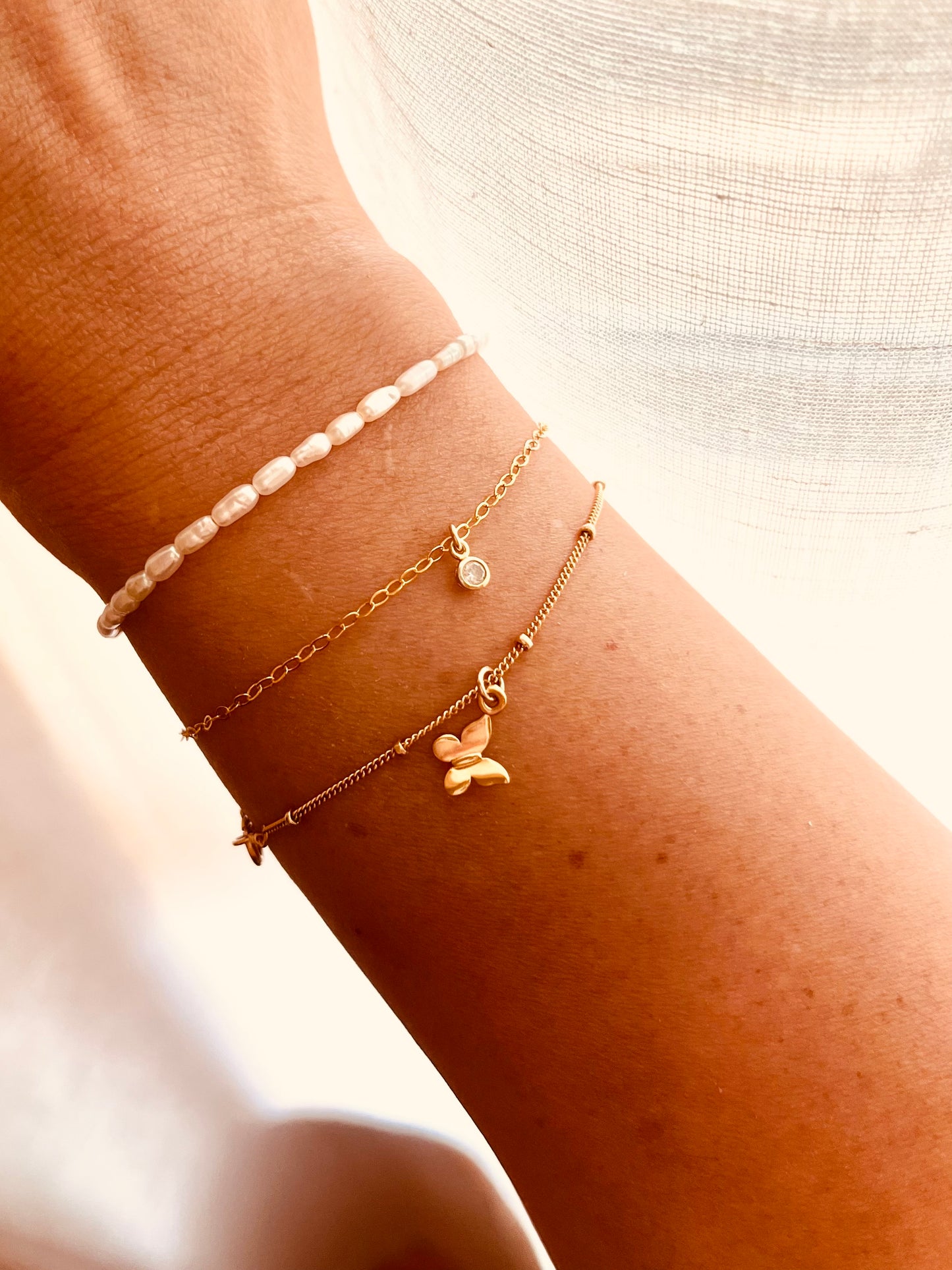 Super Dainty CZ Drop Bracelet | 14K Gold Filled Custom Fit Bracelet | Minimalist Layering Bracelet | Gift for Her