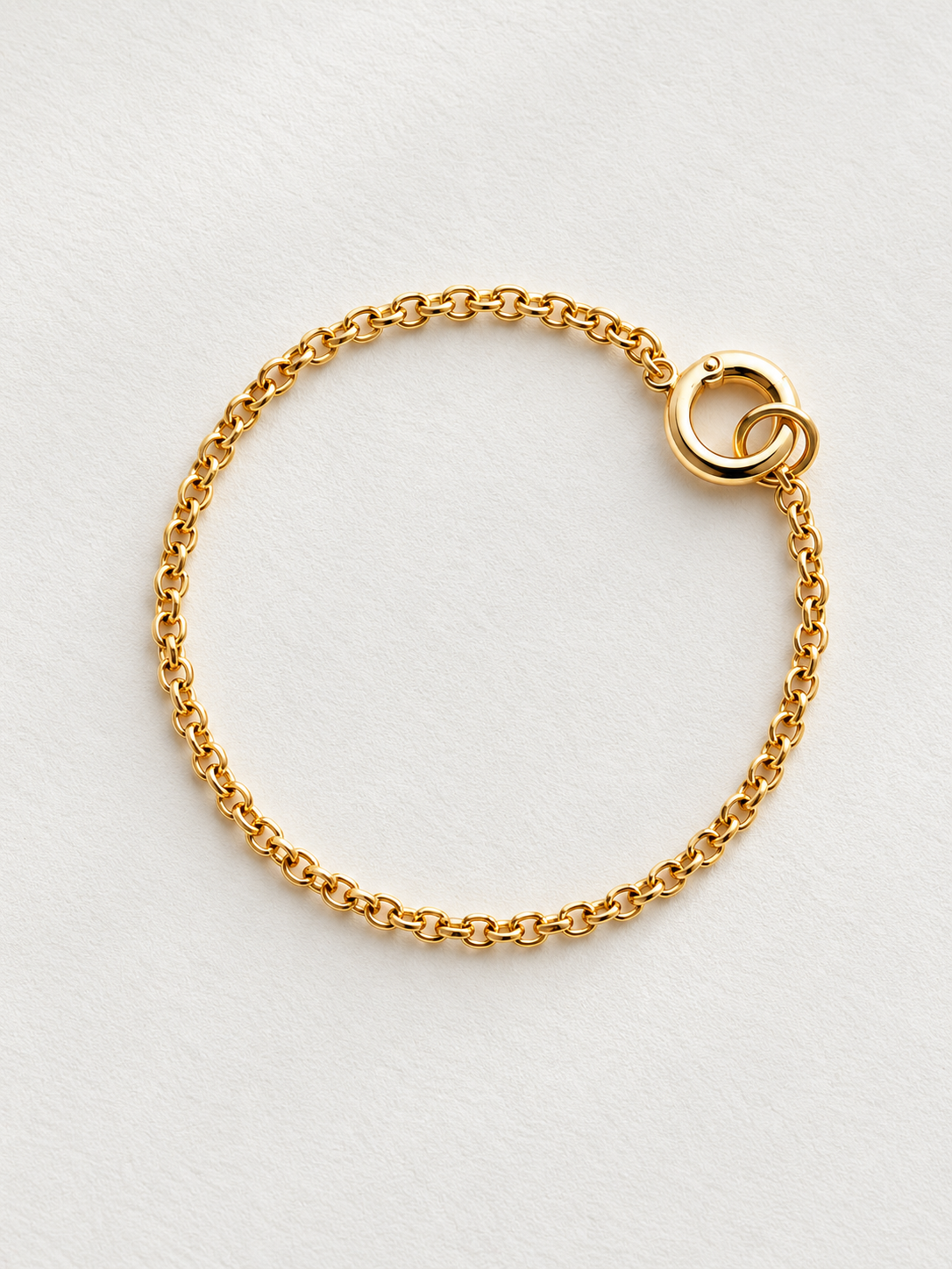 Dainty 14k gold filled charm bracelet handmade in Wyoming, 14K gold filled custom fit charm holder bracelet with a round gold push clasp and delicate chain, handmade by Coco Wagner Design