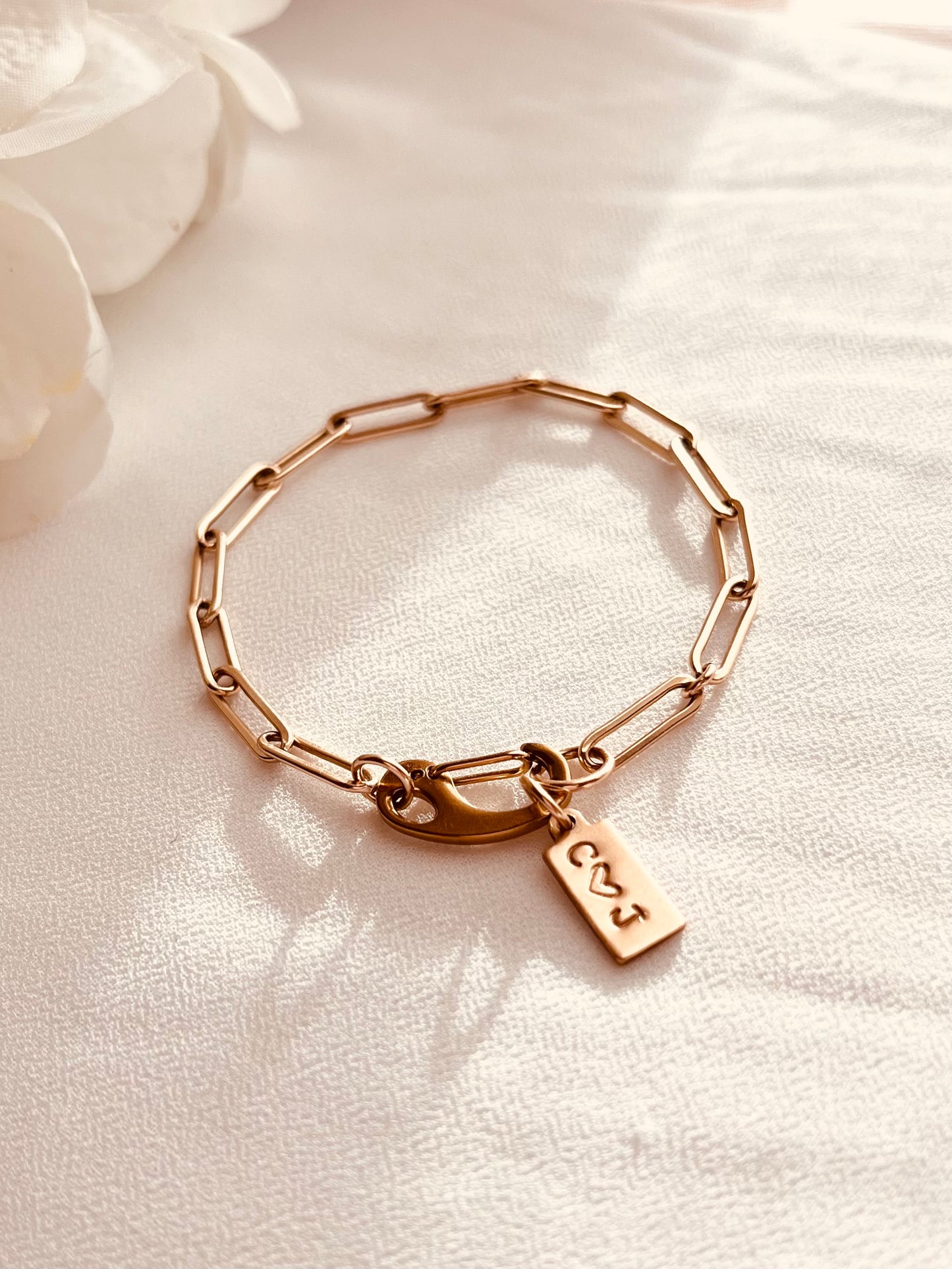 Personalized Tag Bracelet – Minimal Everyday Chain Bracelet