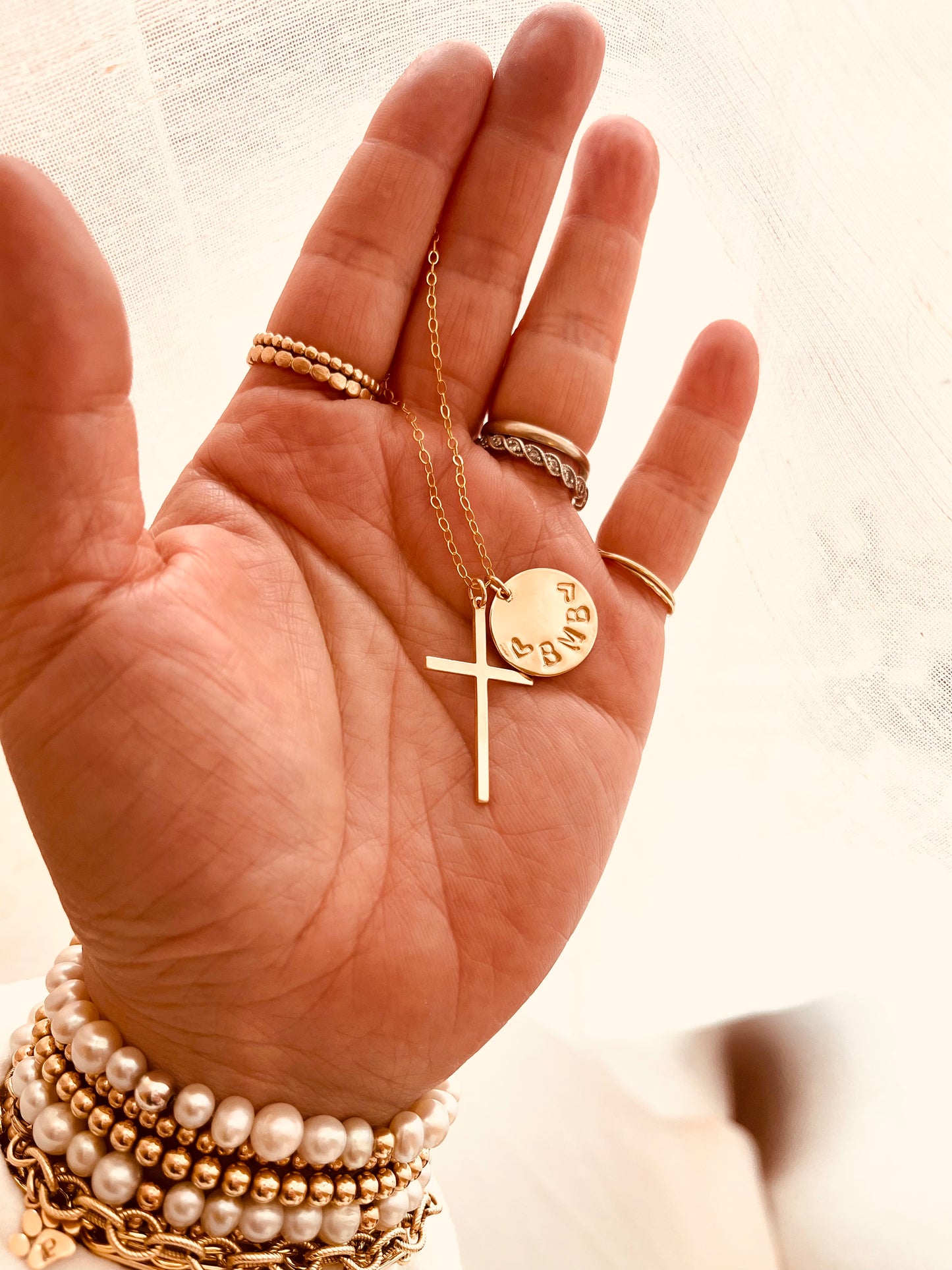 Faith Necklace – Custom Disc & Cross