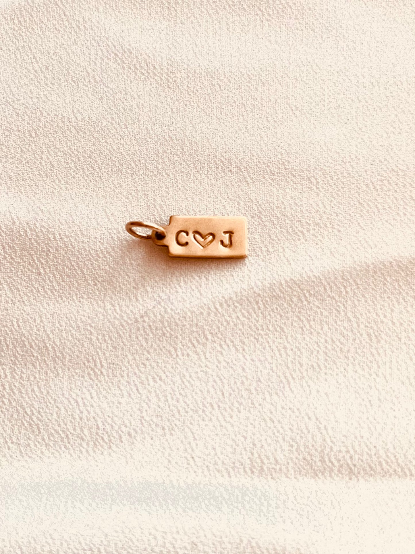 Mini Initial Tag Charm – Personalized Engraved Charm, Add-On for Necklace or Bracelet