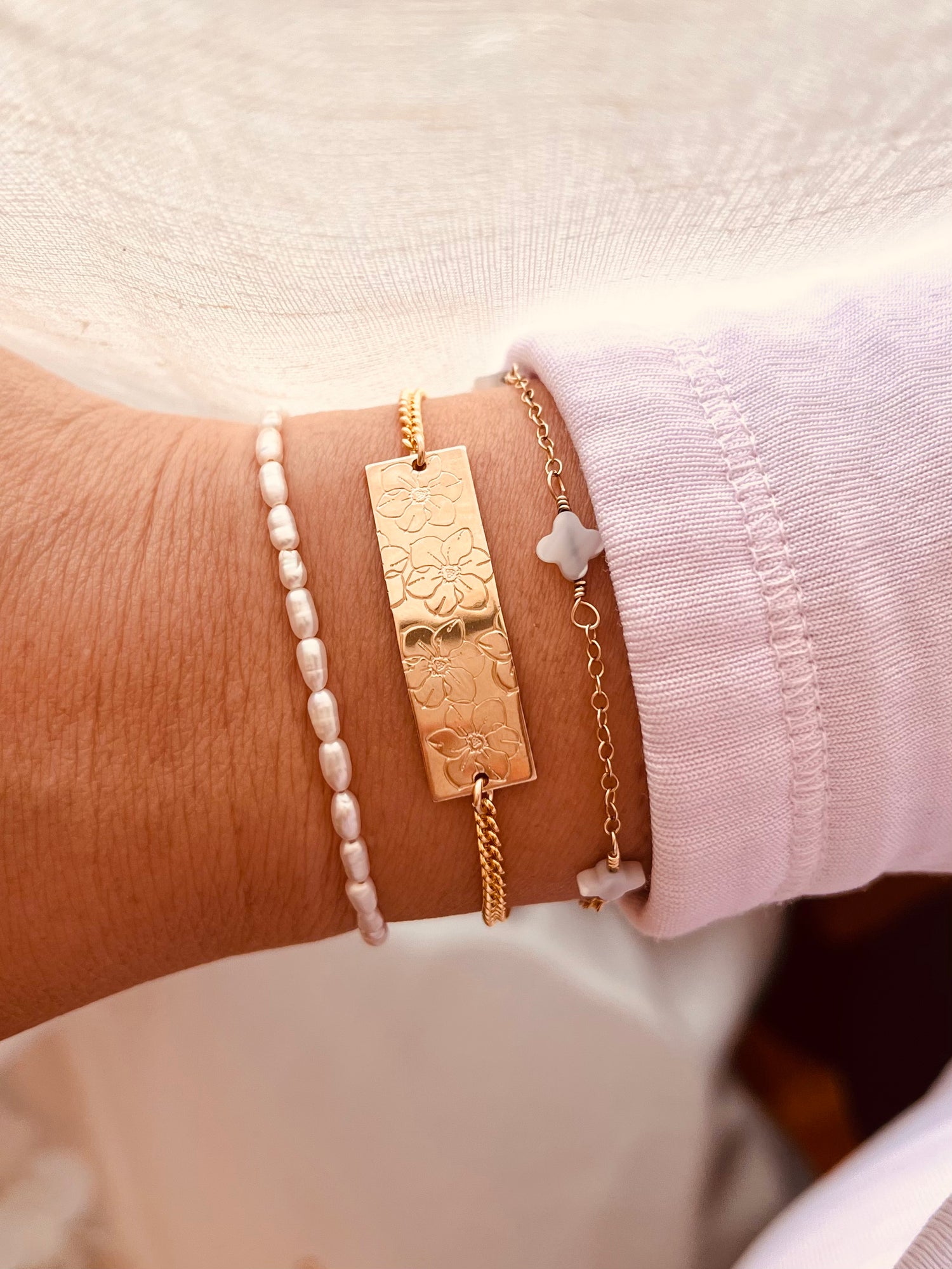 Mother's gifts, Birth Flower bracelet, 14K gold Filled Jewelry, Birthday Gift Ideas, Statement Ring, Minimalist Personalized Gifts, Stacking bracelet, Dainty bracelets, Delicate Jewelry, Custom Jewelry, Black Friday Sale, Christmas Gifts, Cyber Monday Sale, Cyber Week Sale Holiday gift guide, Holiday Gift Ideas, Gift For Her, Valentines Day Gift, Minimalist jewelry, Birthday Gifts, Birth Flower Bar Bracelet — 14k Gold-Filled | Wear 24/7