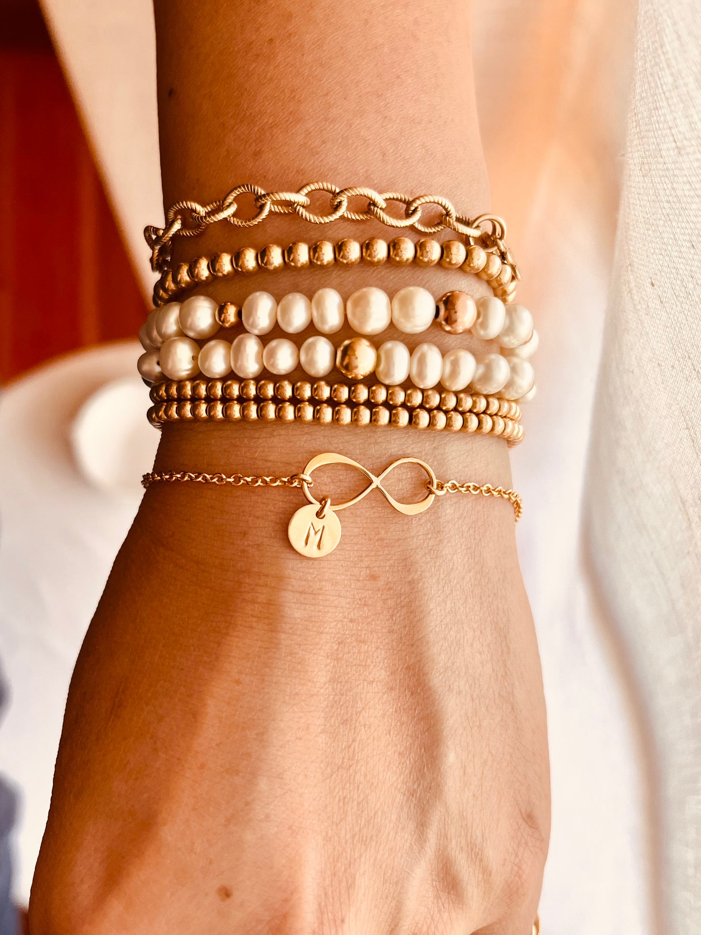 Infinity Initial Bracelet for Women | Personalized Letter Bracelet