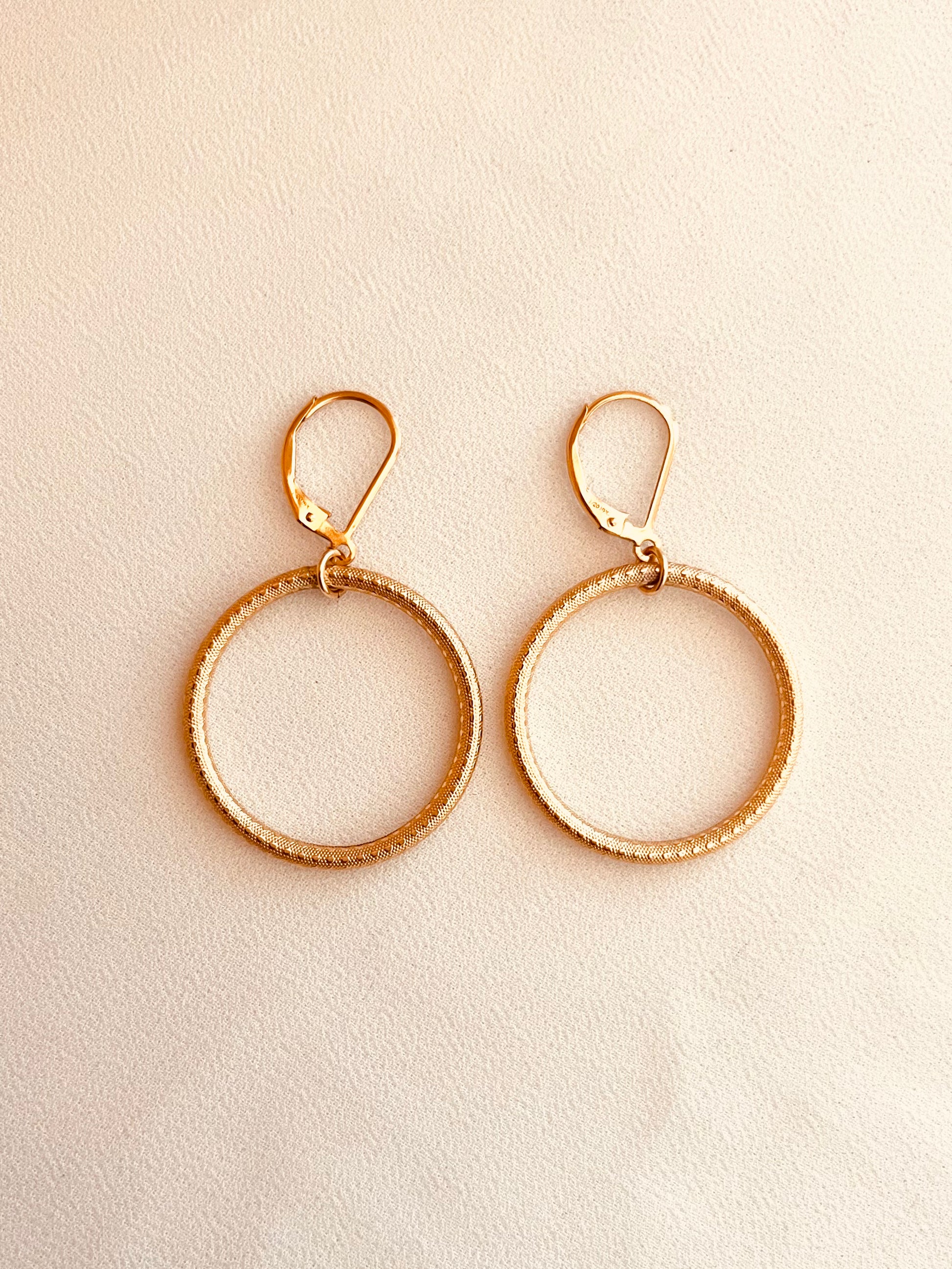 Golden Glow Hoops, Hoop Earrings, gold filled jewelry, everyday earrings, gift for her, Christmas present, birthday gift, Circle Drop Earrings 