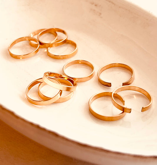 Stackable Iniitals Rings Dainty Rings, Personalized Gift for Her, Personalized Rings, Stackable ...