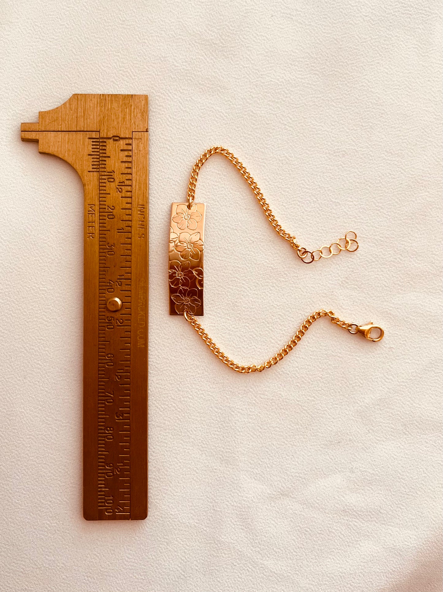 Birth Flower Bar Bracelet