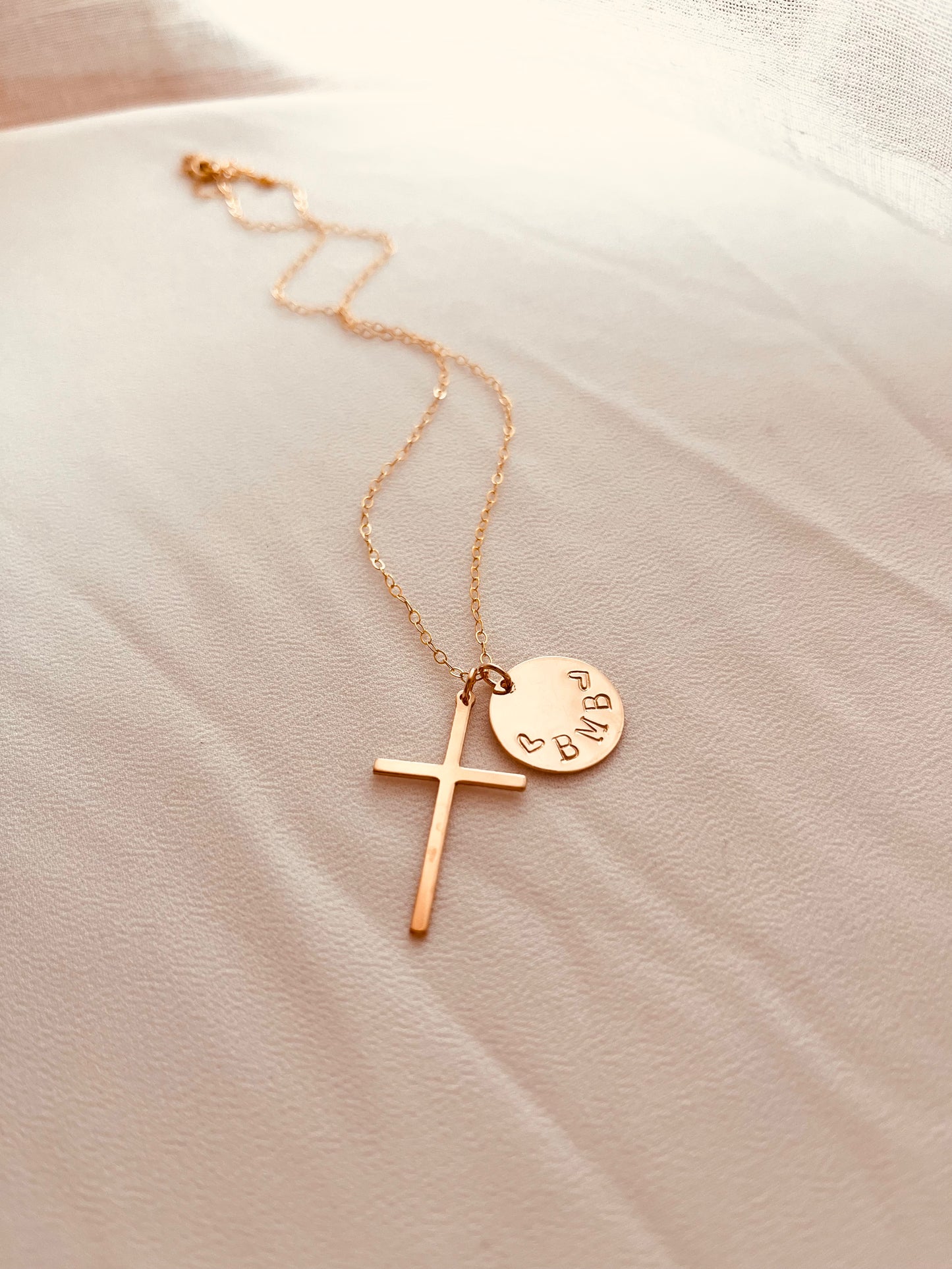 Faith Necklace – Custom Disc & Cross