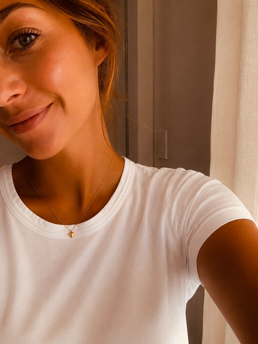 Tiny Heart Necklace – Minimal Heart Pendant Necklace, Meaningful Gift