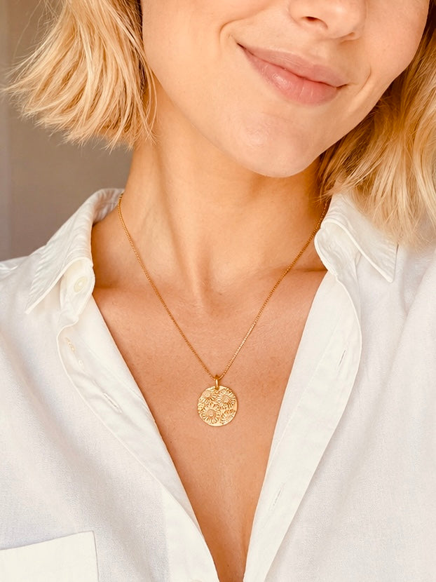 Personalized Birth Flower Necklace | Hand-Stamped Family Jewelry