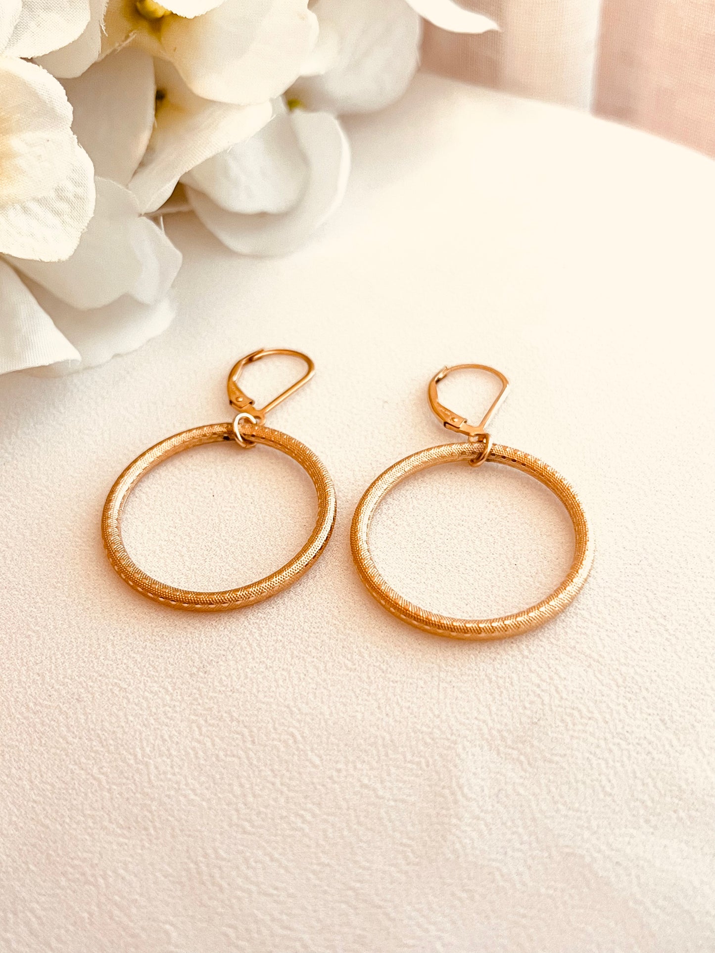 Golden Glow Hoops, Hoop Earrings, gold filled jewelry, everyday earrings, gift for her, Christmas present, birthday gift, Circle Drop Earrings 