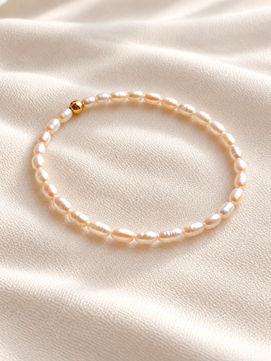 Freshwater Rice Pearl Bracelet | Dainty Stretch Bracelet