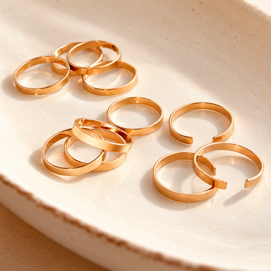 14K gold filled minimalist pinky ring by Coco Wagner Design