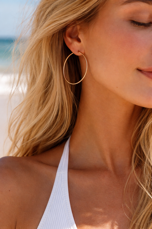 Bold Hoop Earrings – Statement Hoops 40mm 50mm