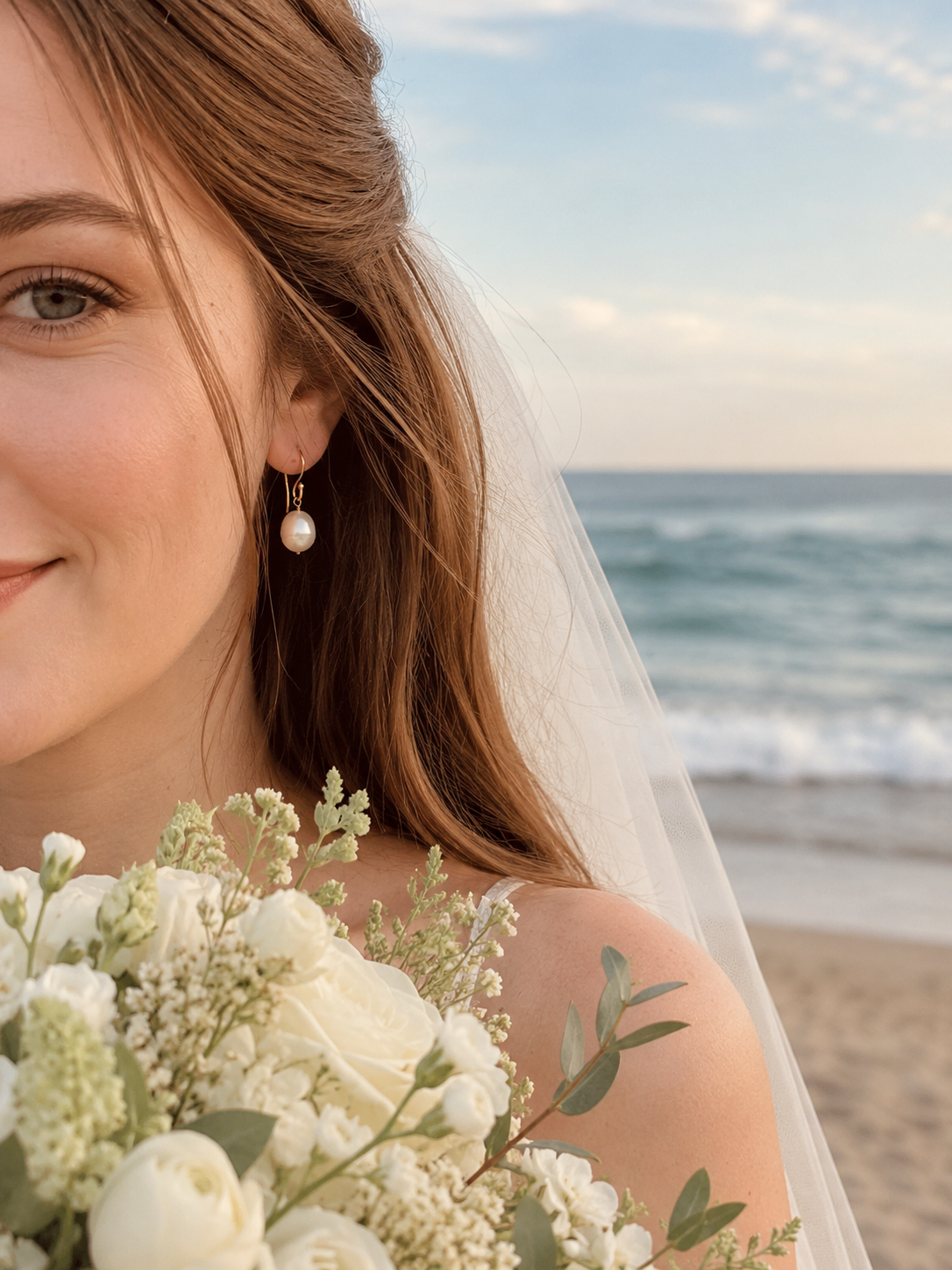 Classic Freshwater Pearl Earrings | Waterproof Gold Filled Jewelry