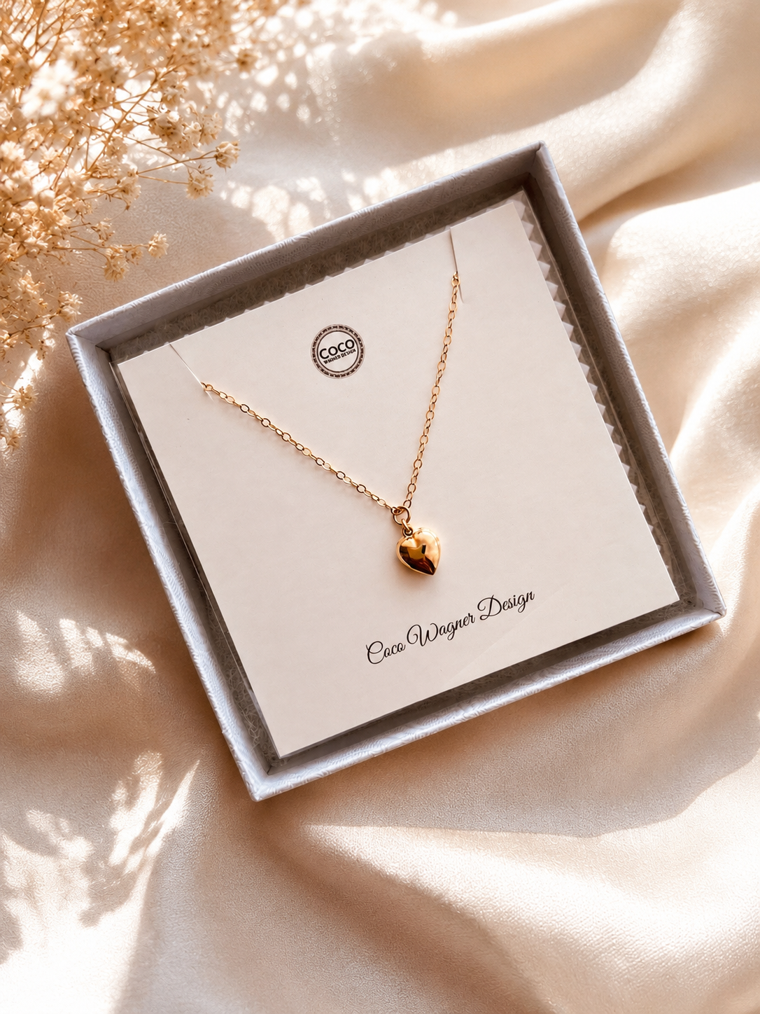 Tiny Heart Necklace – Minimal Heart Pendant Necklace, Meaningful Gift