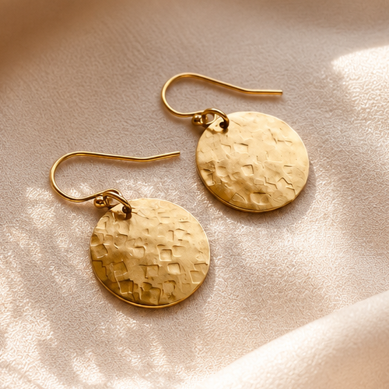 15mm Disc Earrings | 14k Gold Filled, Sterling Silver & Rose Gold