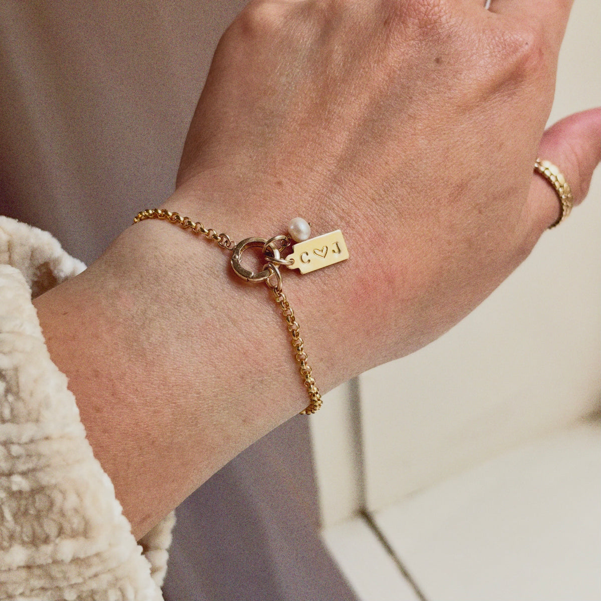 14K Gold Filled Charm Holder Bracelet | Personalized Build Your Own Charm Bracelet