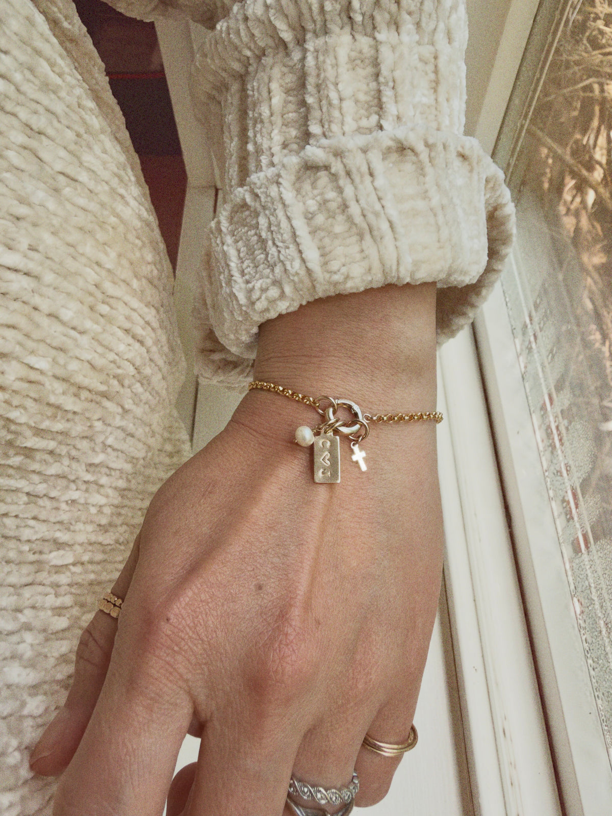 14K Gold Filled Charm Holder Bracelet | Personalized Build Your Own Charm Bracelet