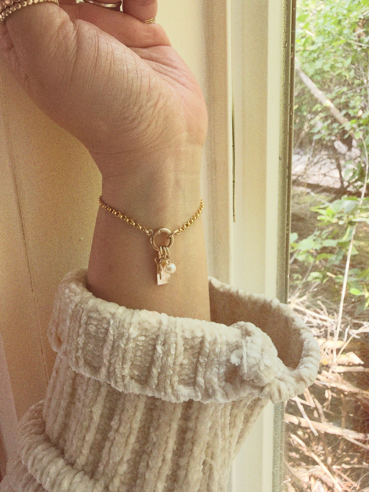 14K Gold Filled Charm Holder Bracelet | Personalized Build Your Own Charm Bracelet