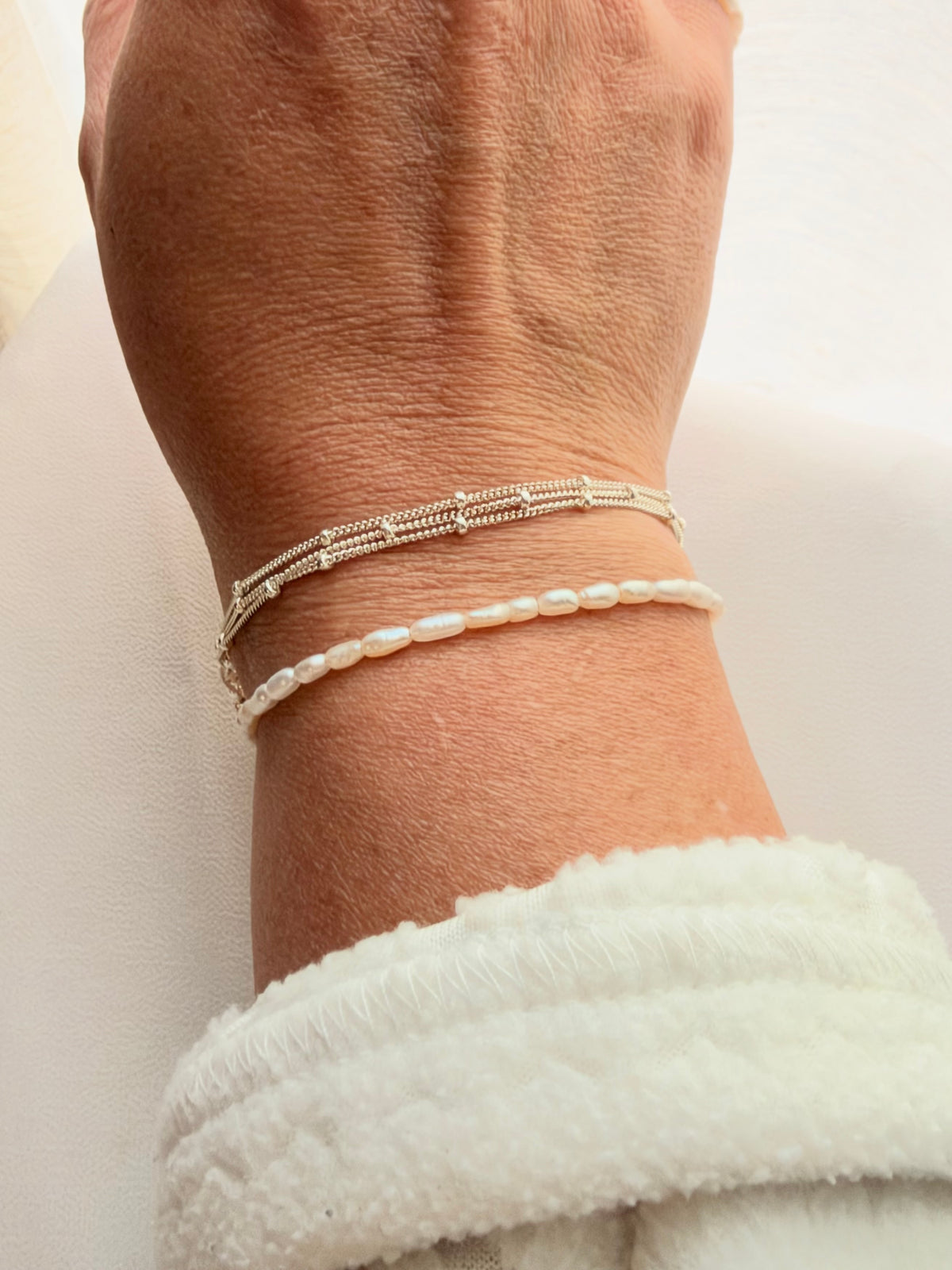 Dainty Satellite Chain Bracelet | 14K Gold Filled & Sterling Silver
