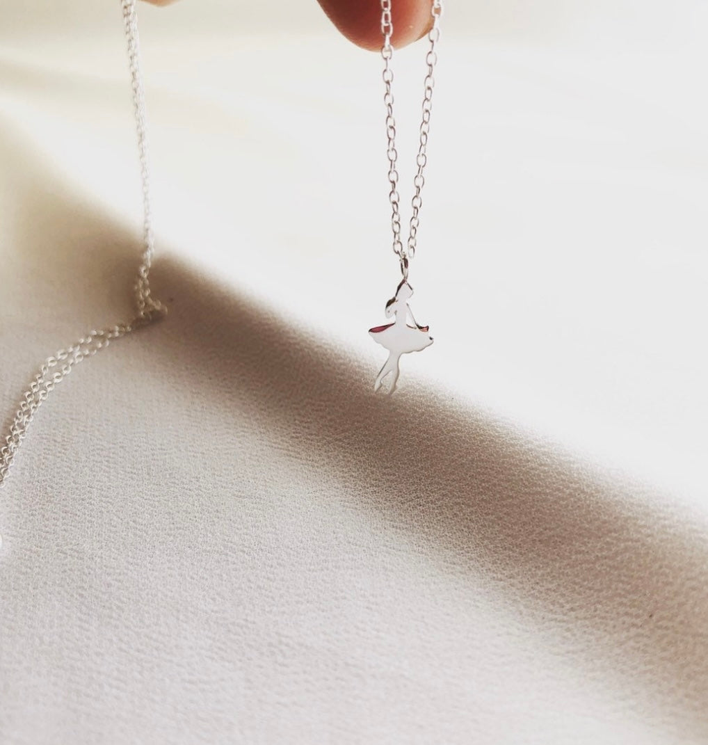 Sterling Silver Ballerina Necklace – Ballet Dancer Gift