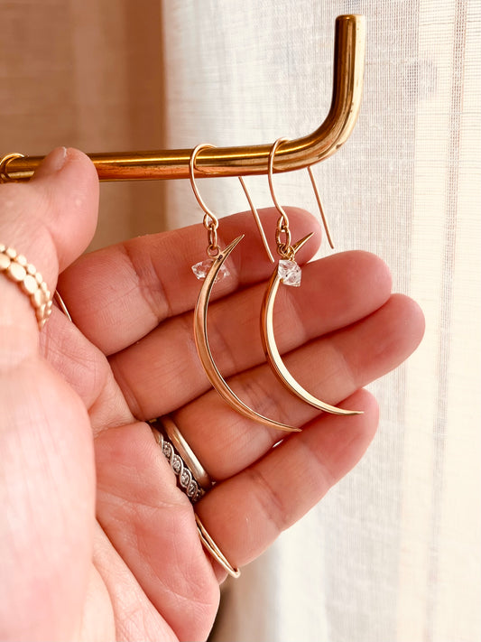 Crescent Drop Earrings