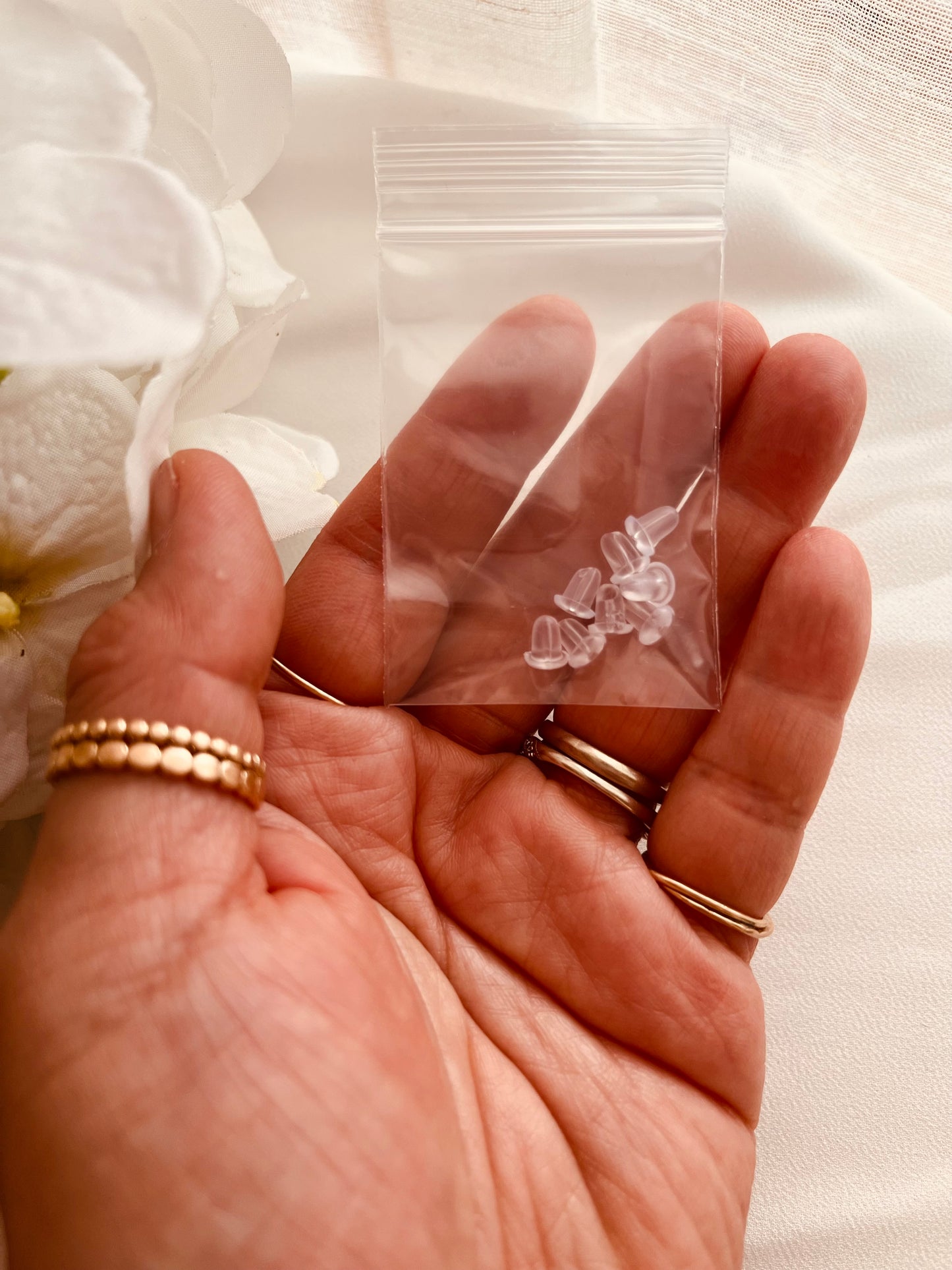 Clear Silicone Earring Backs for Stud Earrings | Soft Secure Rubber Stoppers