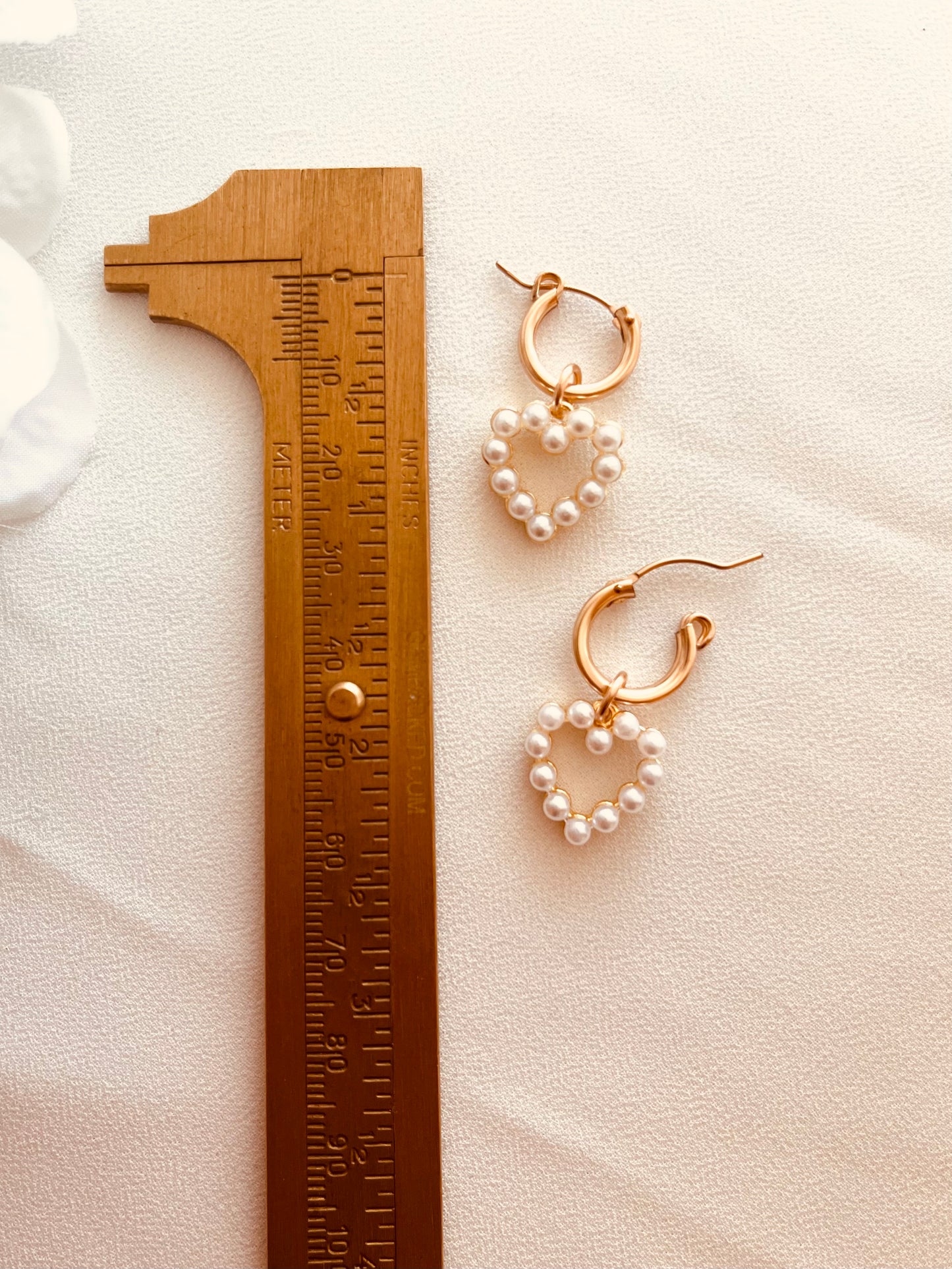 Heart Hoop Earrings | Waterproof 14K Gold Filled Heart Drop Earrings for Women