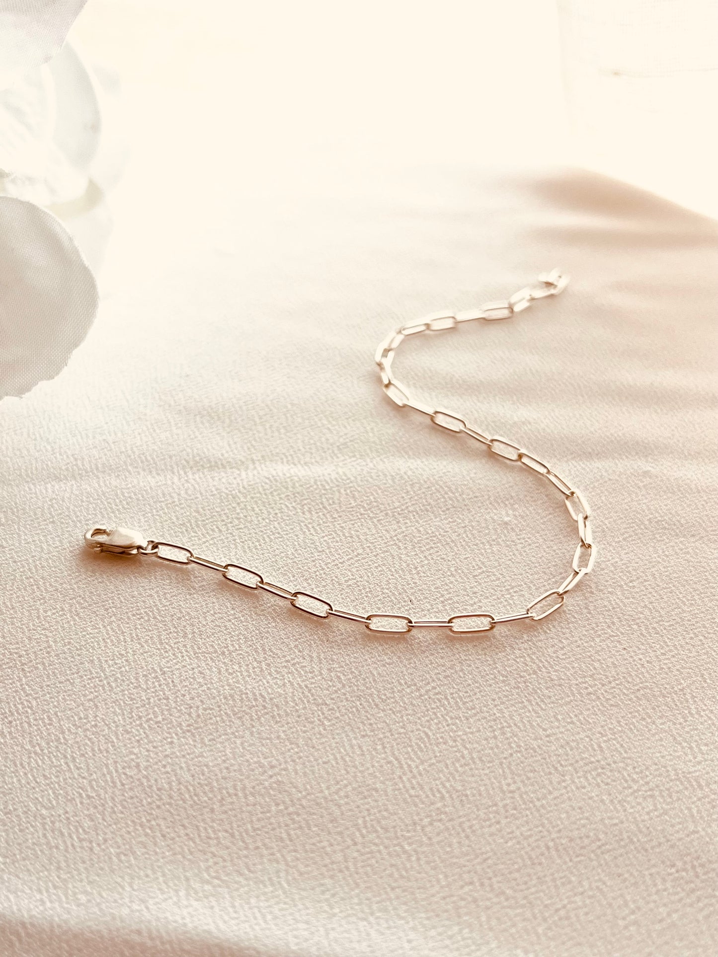 Custom Fit Paperclip Chain Bracelet | 14K Gold Filled Waterproof Jewelry