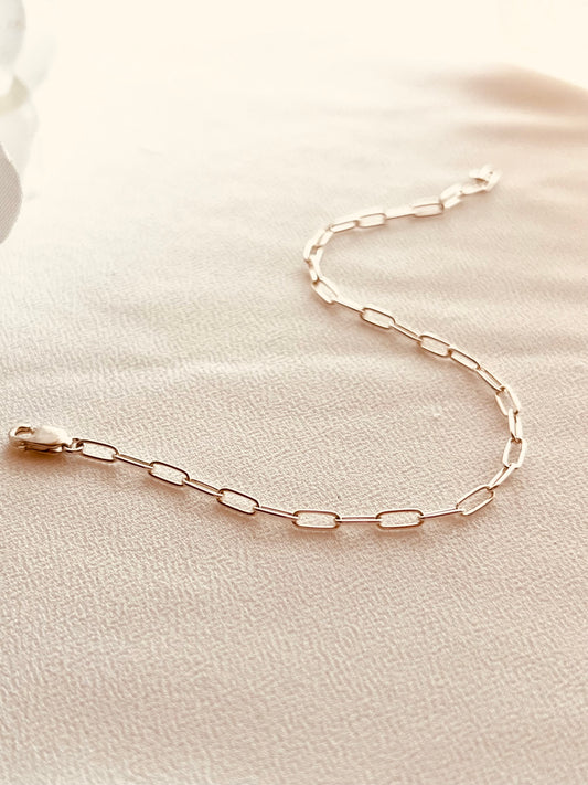 Custom Fit Paperclip Chain Bracelet | 14K Gold Filled Waterproof Jewelry