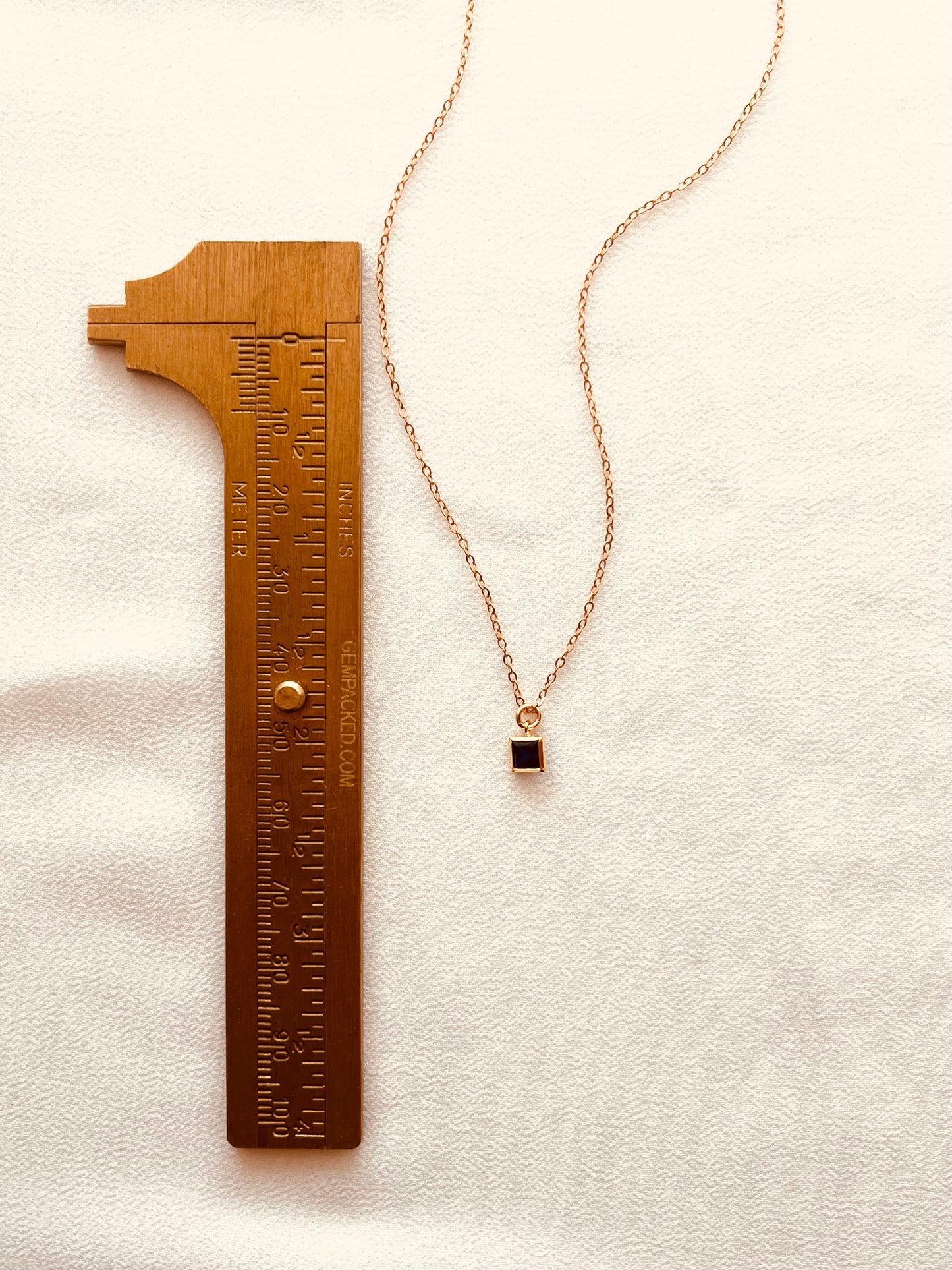 Tiny Sapphire Necklace | September Birthstone | 14K Gold Filled