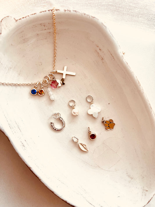 Elodie Charm Necklace - SILVER