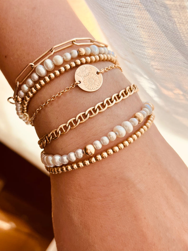 Marine Link Bracelet, gold filled bracelet