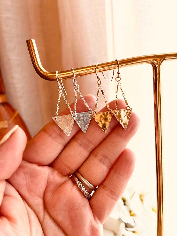 Statement Earrings, Triangle Dangle Earrings,  Triangle Earring, Triangle Drop Dangle Earrings,  Dangle & Drop Earrings, Drop Earrings, Dainty Jewelry, Best Friends Gifts, Friendship Jewelry, Mothers Gift, Wife Gift Ideas,  ,  Gift For Her, Gift For Mom, Birthday Gift, Christmas Gifts,