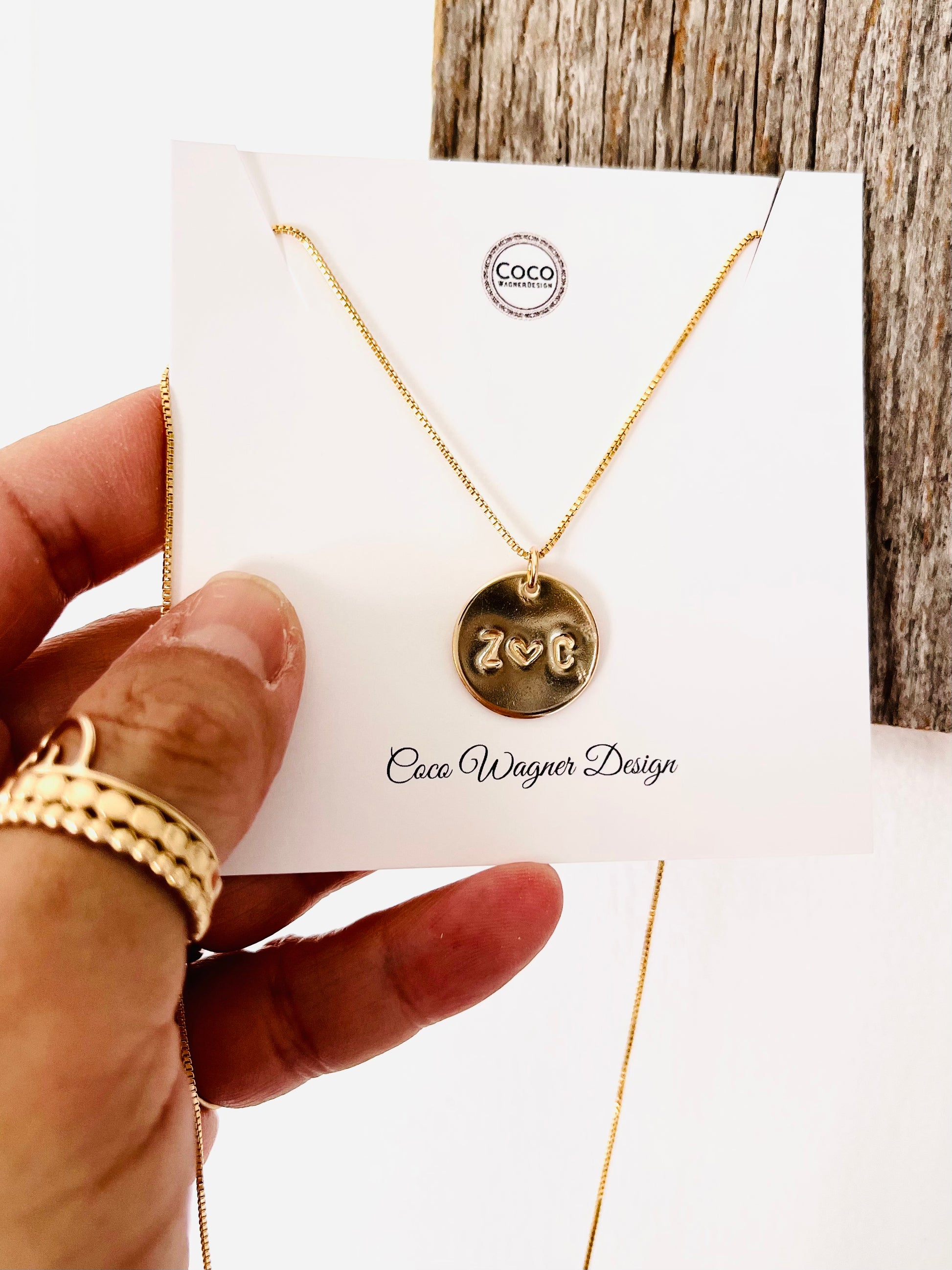 Custom Initial Disc Necklace, Coin Necklace, Personalized Gifts For Her, Monogram &amp; Name Necklace, Gift For Her, Mother’s Gift