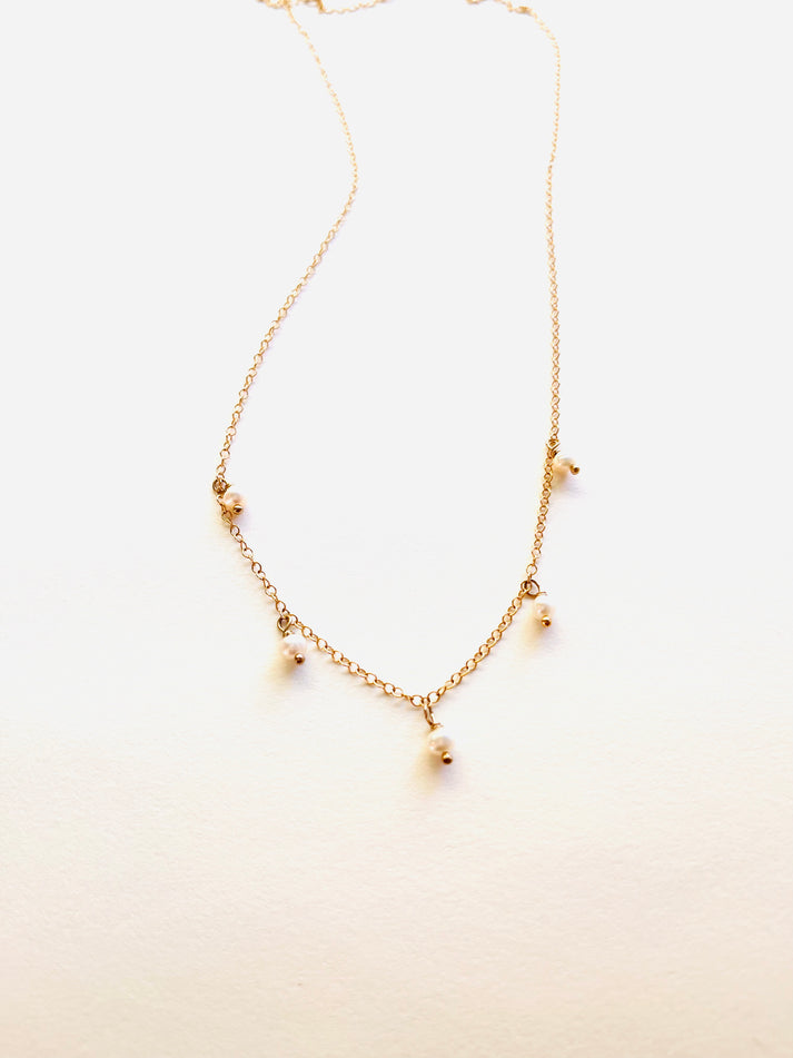 Ultra Dainty Pearl Necklace