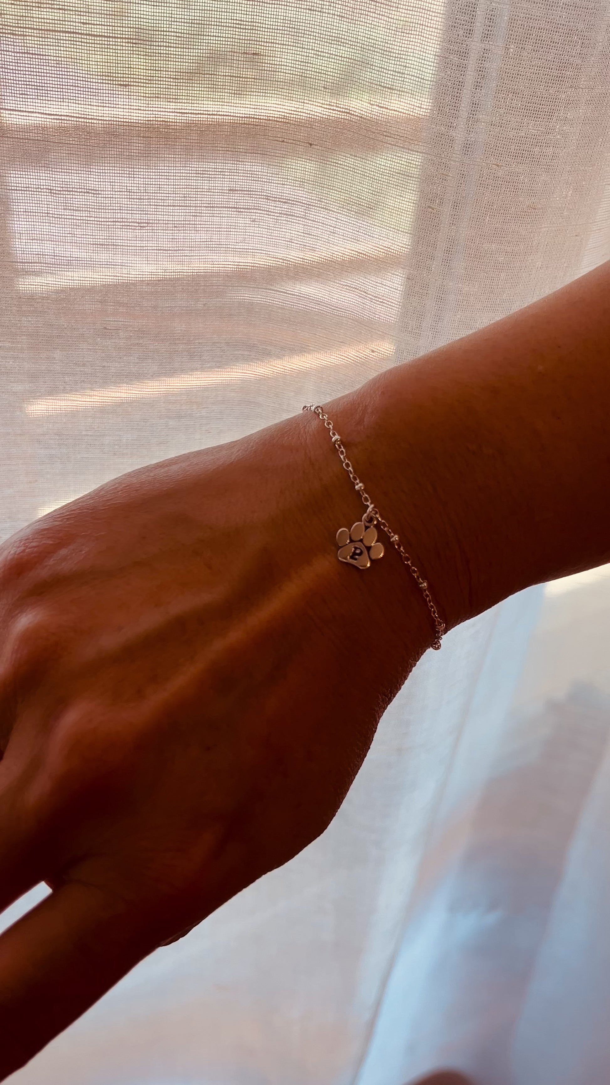 Paw Charm Bracelet, Silver Paw Initial, Tiny Paw, Paw print Keepsake, Paw Initial Chain, Personalized Options, Custom Paw Charm
, Initial Paw Bracelet, Your Pet, Your Way, Forever Passional pet gift, pet lovers gifts, gift for pet lovers , gift ideas 