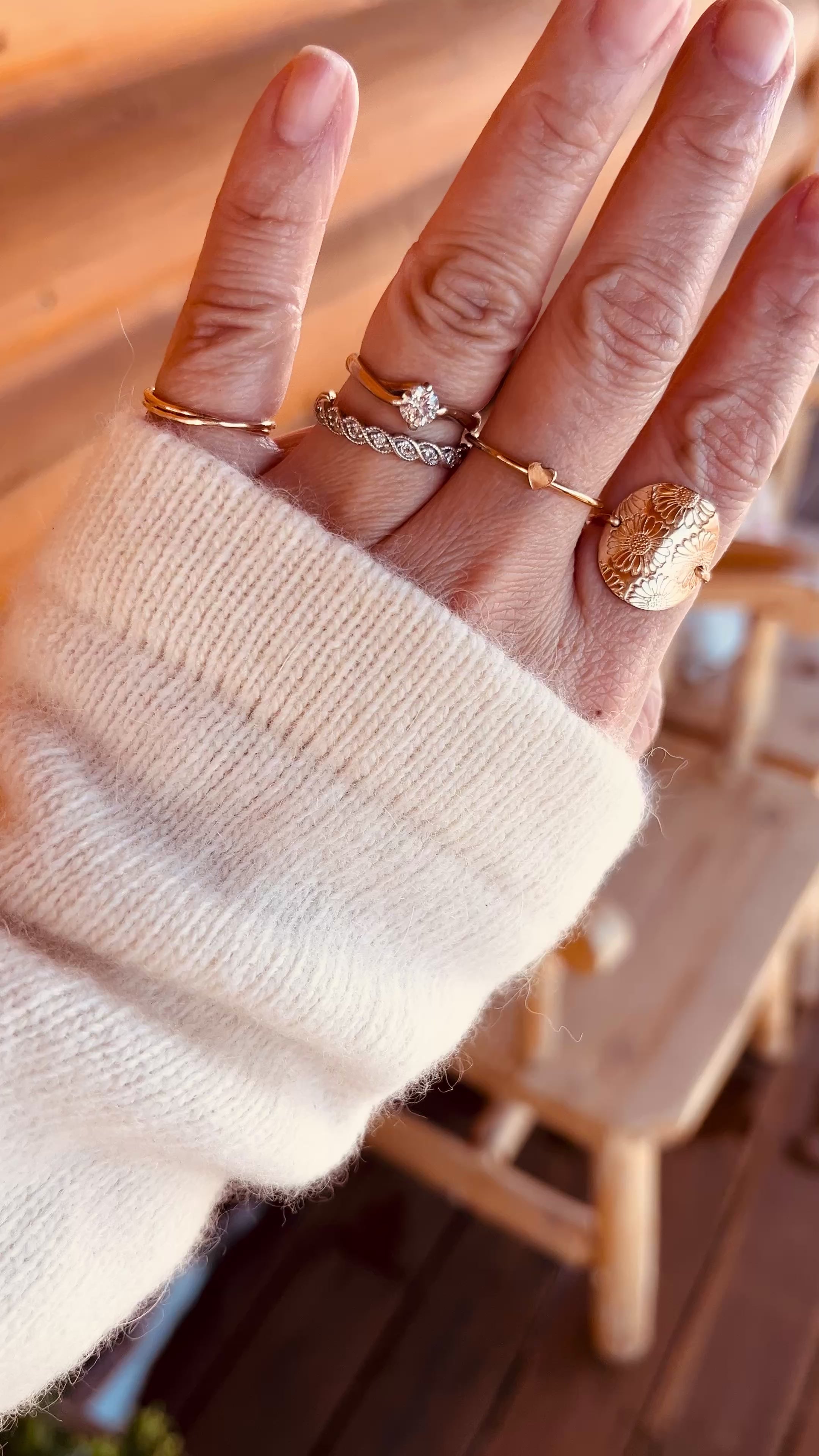Tiny Heart Ring – Minimal Heart Ring, Everyday Dainty Jewelry Gift