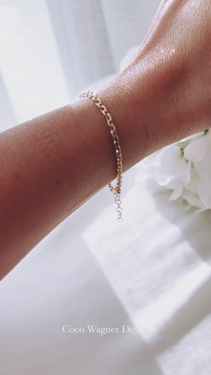 Boyfriend Chain Bracelet, Chain Bracelet, 14k gold filled bracelet