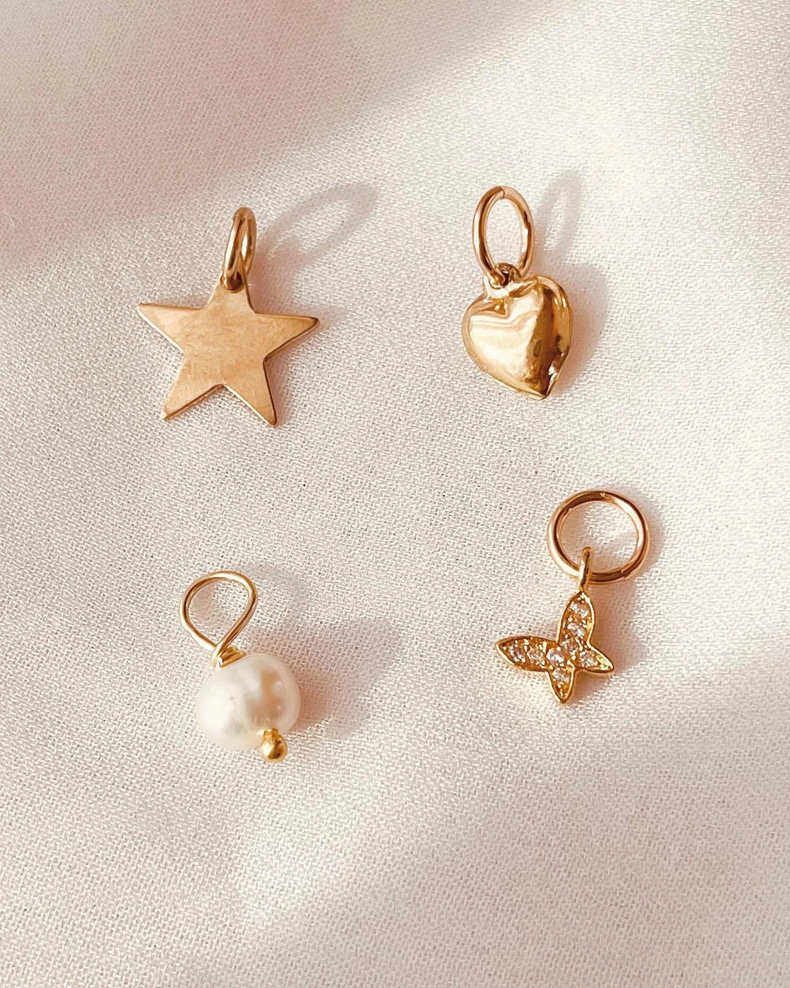 Hoop Charms, Star Charm, Heart Charm, Pearl Drop Charm,  Butterfly pendant, Add-Ons and Extras, Butterfly Charm, charms, pendant,