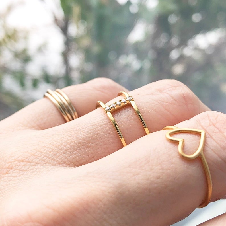 Gold Connected Stackable Ring – Coco Wagner Design
