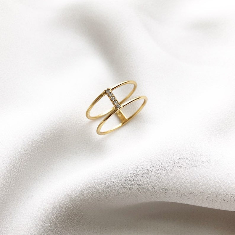 Gold Connected Stackable Ring – Coco Wagner Design