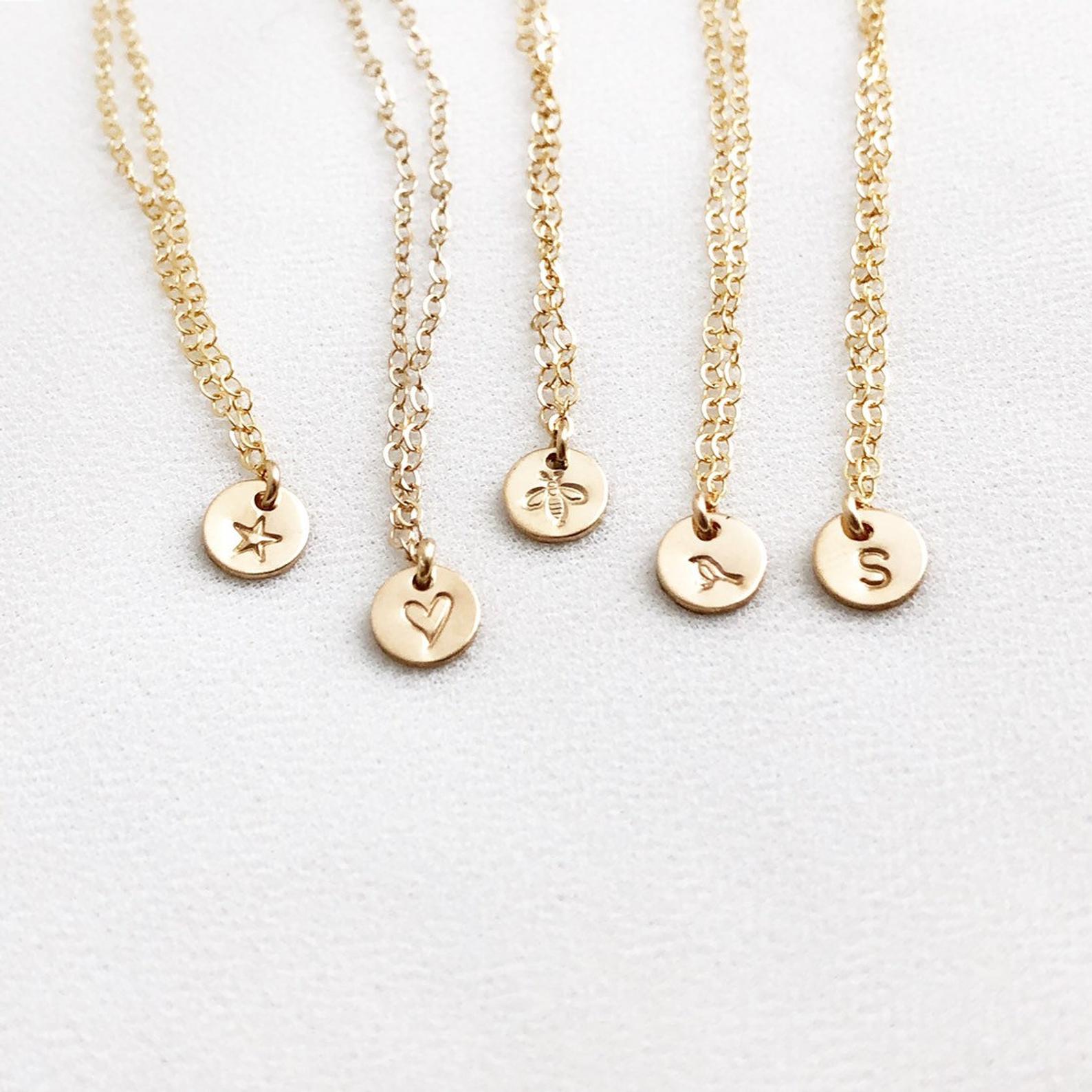 Personalized Jewelry, Personalized Gifts, Coin Necklace, Disc necklace Minimalist Jewelry, Everyday Jewelry, Graduation Gifts, Teachers Gift Ideas
