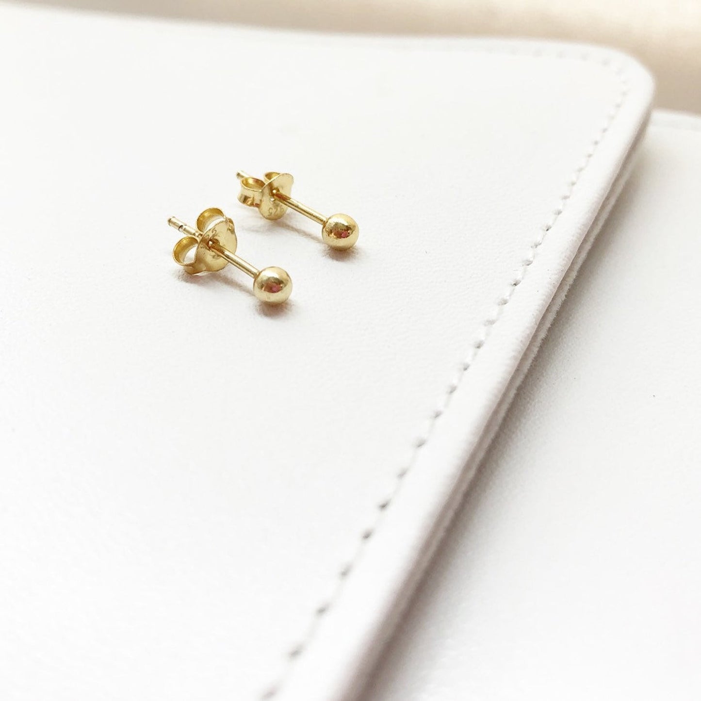 3mm Ball Studs, 3mm Ball Earrings, Gold Studs, Ball Earrings, Everyday Earrings