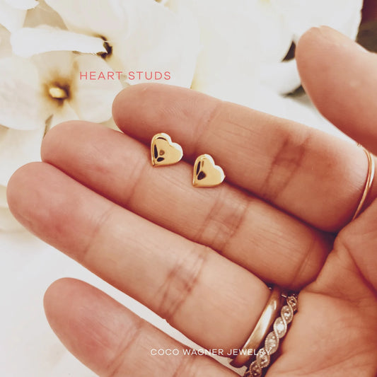 Heart Stud Earrings, Valentines Gift, Heart Studs, Little Heart Stud Earrings, Holiday Gift, Mothers Gift, Birthday Gift, Minimalist Jewelry, Everyday Jewelry, Simple and Dainty, Heart Stud Earrings, valentines gifts 
