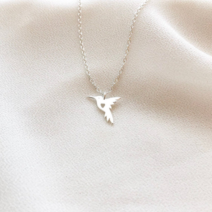 Sterling Silver Hummingbird Necklace, Dainty Bird Necklace, Hummingbird Necklace, Everyday Wear, Bird Necklace, Graduation Gift, Gift Ideas, Mothers Gift 