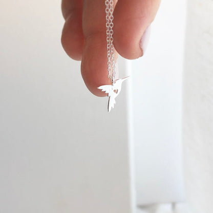 Sterling Silver Hummingbird Necklace, Dainty Bird Necklace, Hummingbird Necklace, Everyday Wear, Bird Necklace, Graduation Gift, Gift Ideas