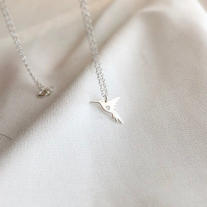 Sterling Silver Hummingbird Necklace, Dainty Bird Necklace, Hummingbird Necklace, Everyday Wear, Bird Necklace, Graduation Gift, Gift Ideas, Perfect gift for you or loved one, It&