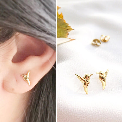 Hummingbird Earrings, Tiny Hummingbird Studs, 925 Sterling Silver, Dainty Hummingbird Jewelry, Bird Lover Gift, Birthday Gift, Gift For Her, Best Friends Jewelry, Friendship Jewelry, Wife Gift Ideas  Wife Gift, Mother and Children, Best Friends Jewelry, Friendship necklaces,  Valentines Gift, Custom Jewelry, Inspiration Cuff,  Wedding Party Gifts, Bridesmaid Jewelry, Bridal shower gift 