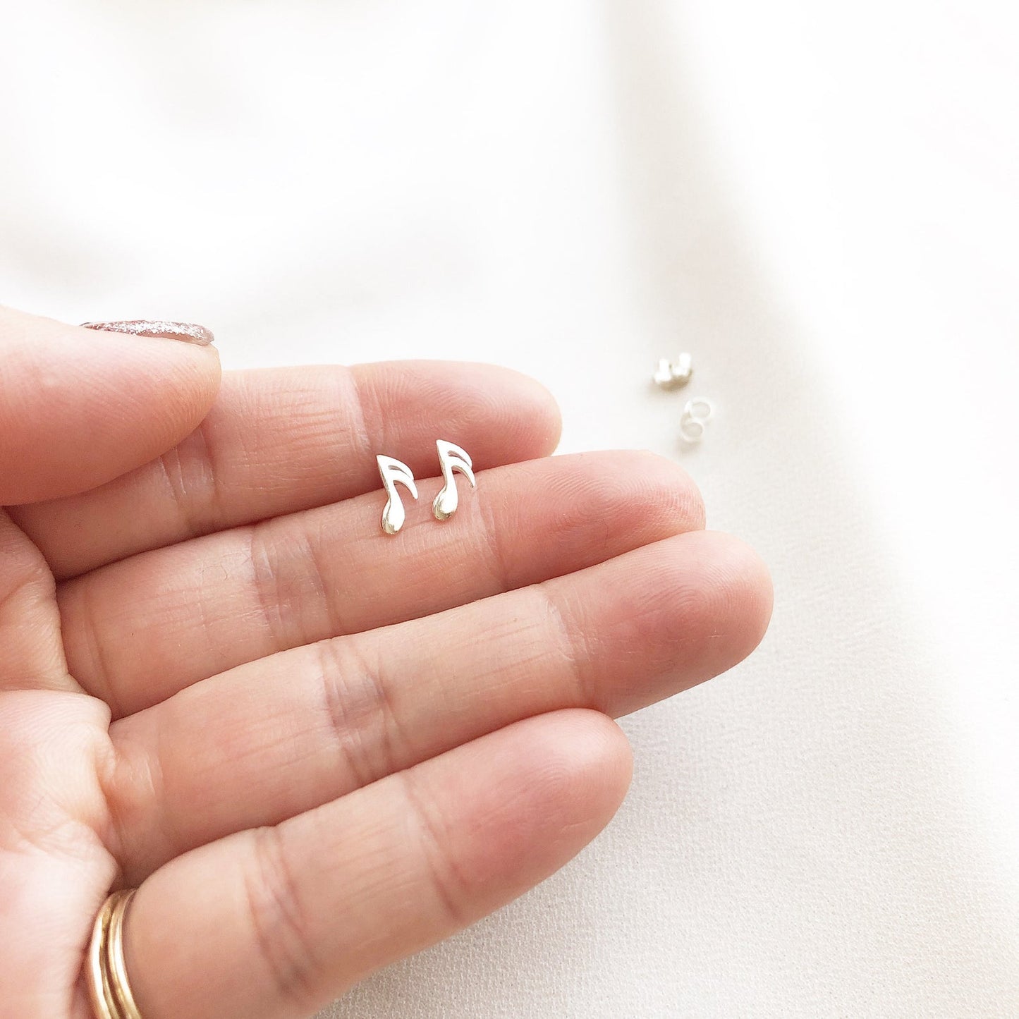 Music Note Stud Earrings